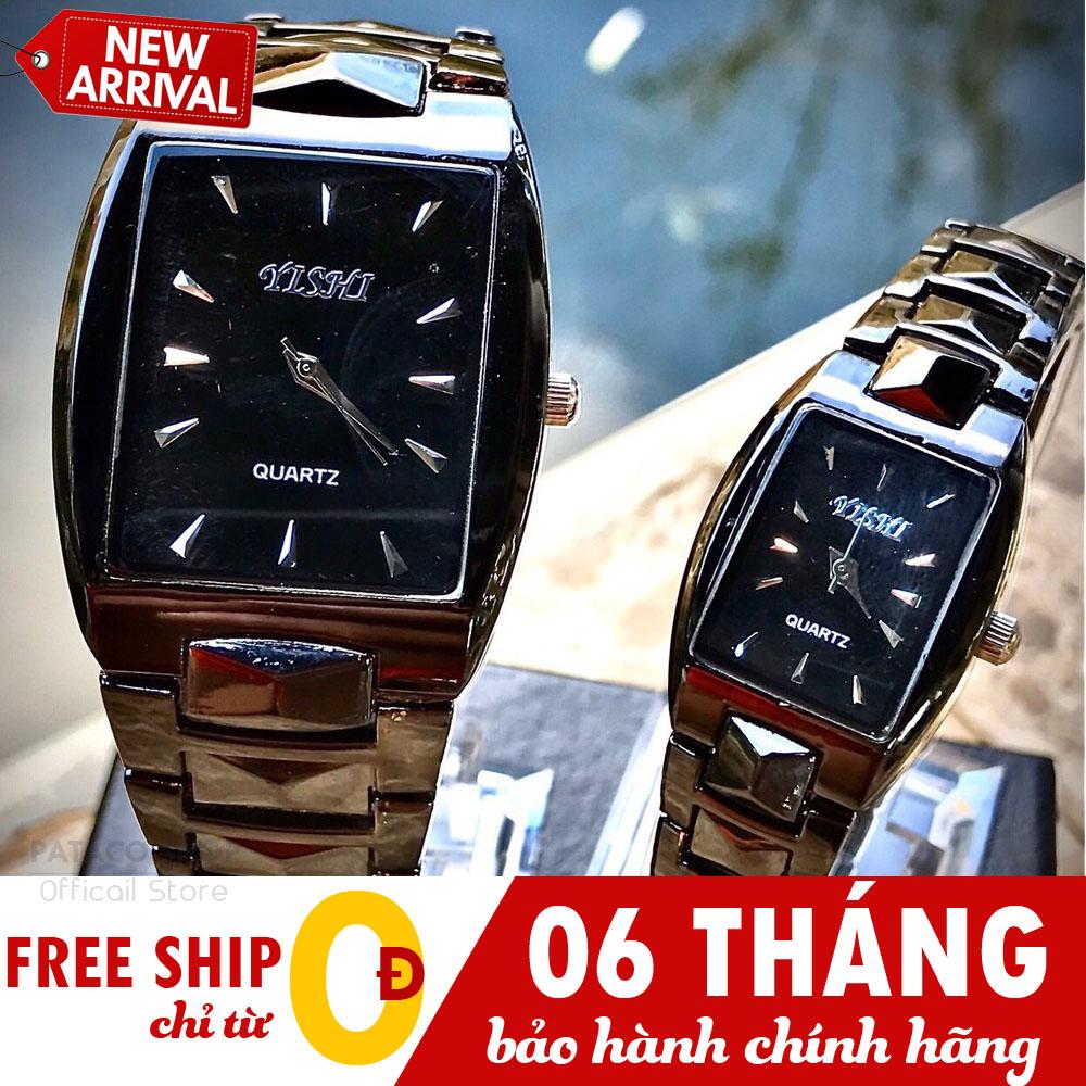 Đồng hồ thời trang nam nữ Yishi R77, Dây kim loại cao cấp, Mặt hình chữ nhật cực sang, Kháng nước sinh hoạt nhẹ,Bảo hành 6 tháng