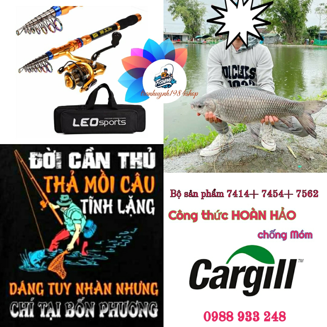 Combo Trọn Bộ mồi câu gồm 1kg cám 7414, 2kg cám 7454, 2 kg cám 7562 và 1 gói cám Cốt A3 { Đã xay nhuyễn}