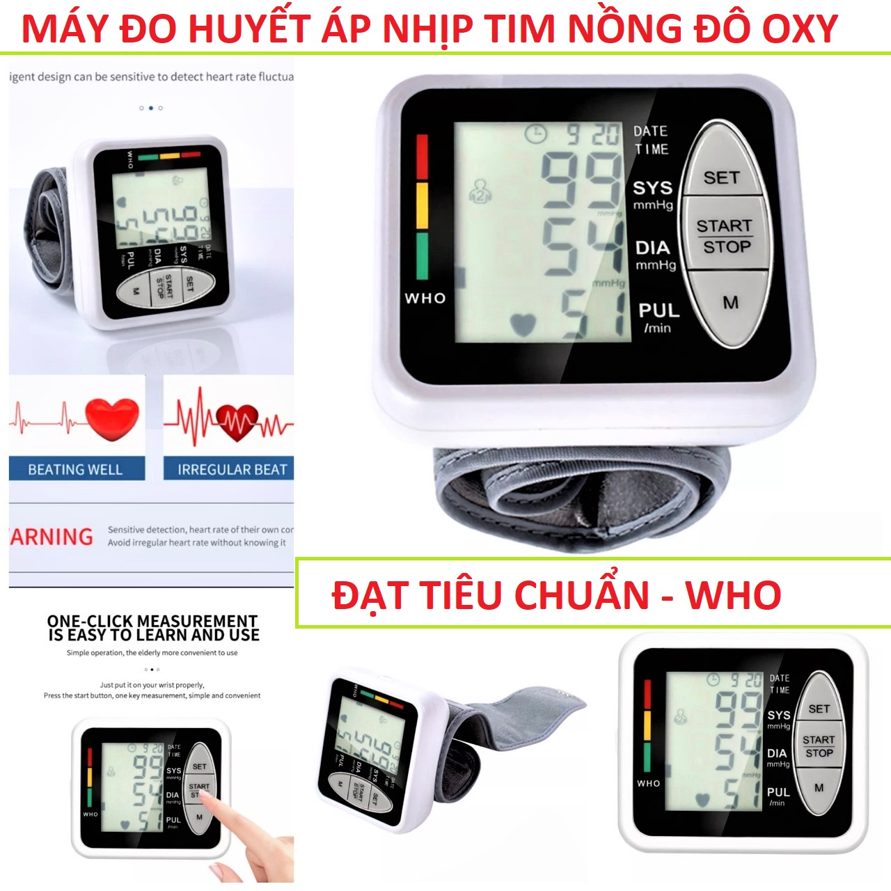 Máy đo huyết áp điện tử Cổ tay Benze - Đo đo nhịp tim Đạt Tiêu chuẩn WHO - Bảo hành 5 năm, Máy đo huyết áp nhịp tim tự động mẫu mới , cách kiểm soát huyết áp ổn định tại nhà