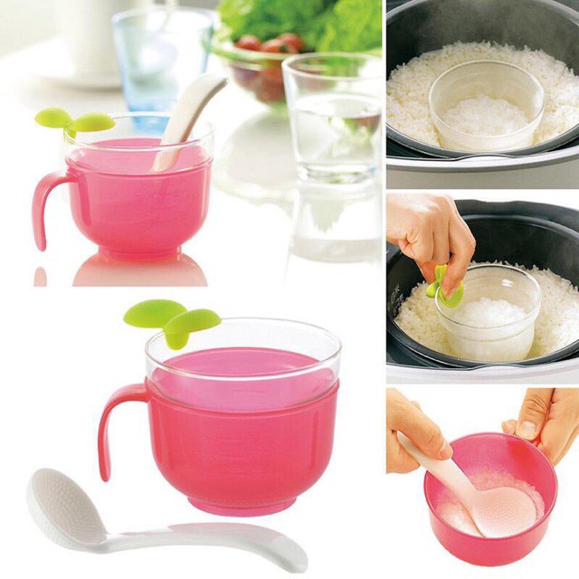 (RẺ VÔ ĐỊCH) (Cam kết chính hãng) Bộ chén Nấu Cháo / Cơm Nát Trong Nồi Cơm Điện Richell - đồ dùng ăn dặm cho Bé (Công nghệ Nhật)