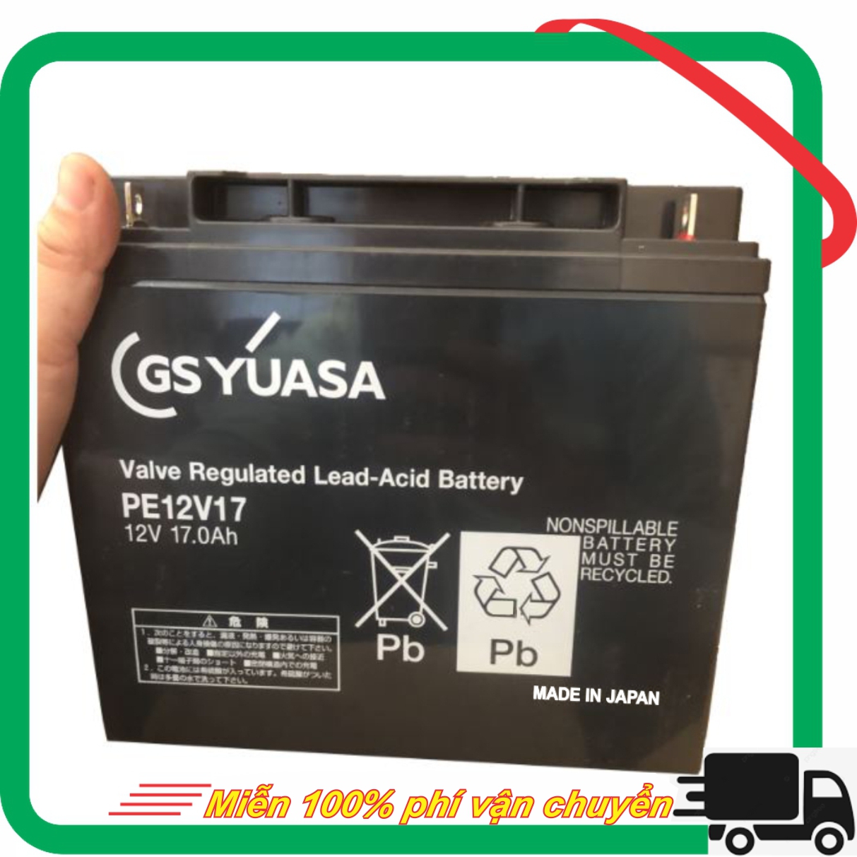 Ắc quy điện yuasa_ hàng nhật 12v_ 17ah