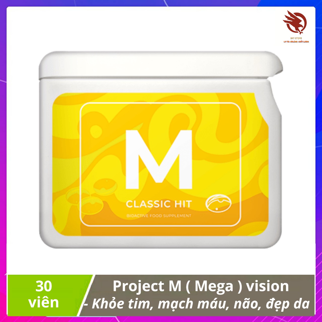 [HCM][ XẢ KHO ] - Project V  M (Mega) của Vision  Khỏe tim mạch máu não và đẹp da
