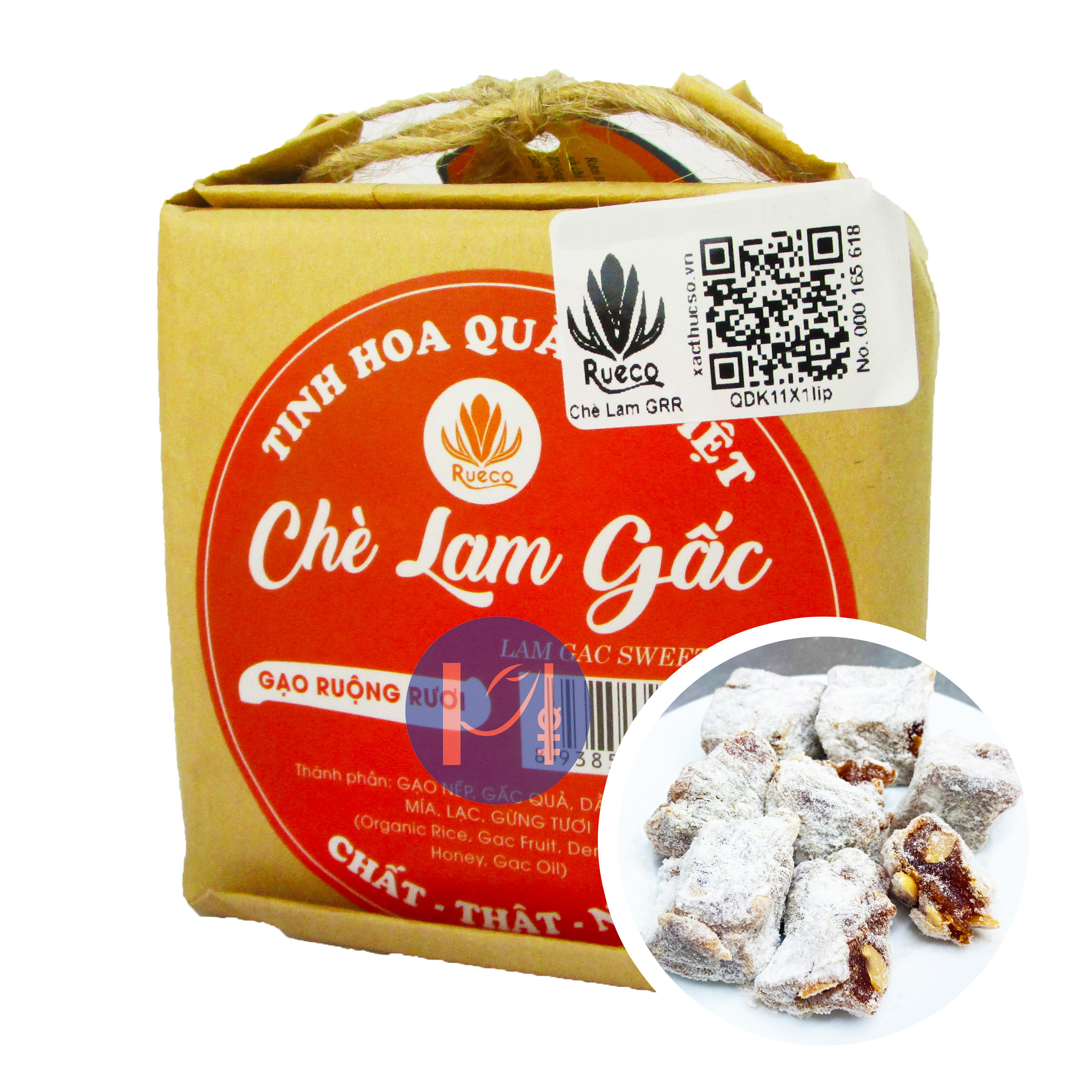 Chè Lam Gấc Rueco SX Từ Gạo Nếp Ruộng Rươi KHÔNG CHẤT BẢO QUẢN Gói 250g