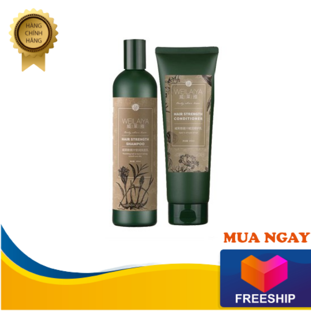 Bộ dầu gội xả gừng Hà Thủ Ô Weilaiya phiên bản mới