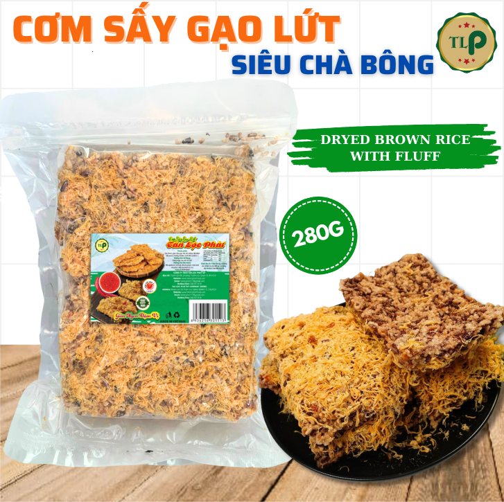 CƠM SẤY GẠO LỨT SIÊU CHÀ BÔNG TÂN LỘC PHÁT BỊCH 280G
