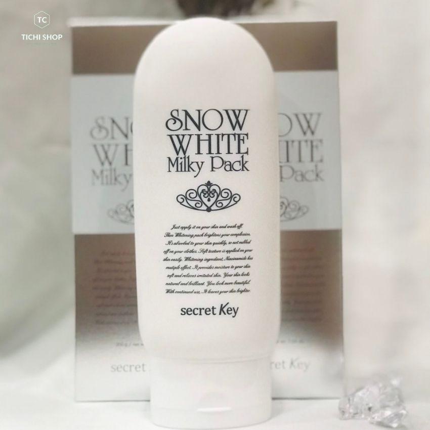 , Kem dưỡng trắng toàn thân Snow White Milky Pack, TichiShop, làm mềm mịn làn da sần sùi, nuôi dưỡng làn da trắng mịn