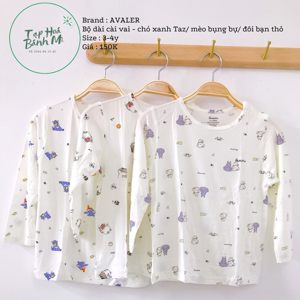 Bộ dài cài vai avaler - size 3-4 tuổi - 3 mẫu