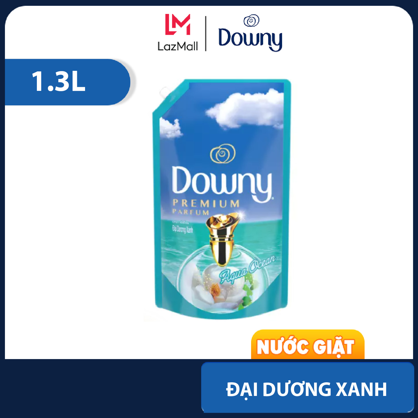 Nước Xả vải Downy Đại Dương Xanh Túi 1.3L