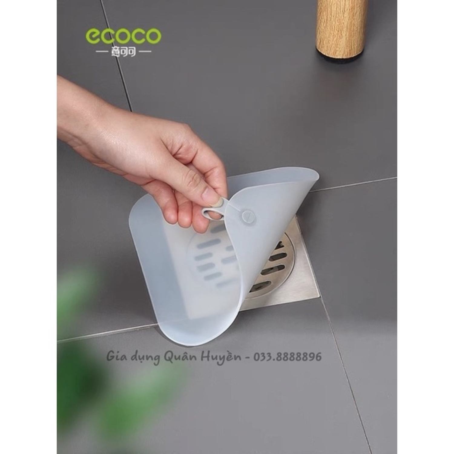 Tấm silicon khử mùi thoát sàn đa năng ECOCO, ngăn côn trùng, chống thoát nước bồn tắm, bếp, nhà vệ sinh chống trượt 2131