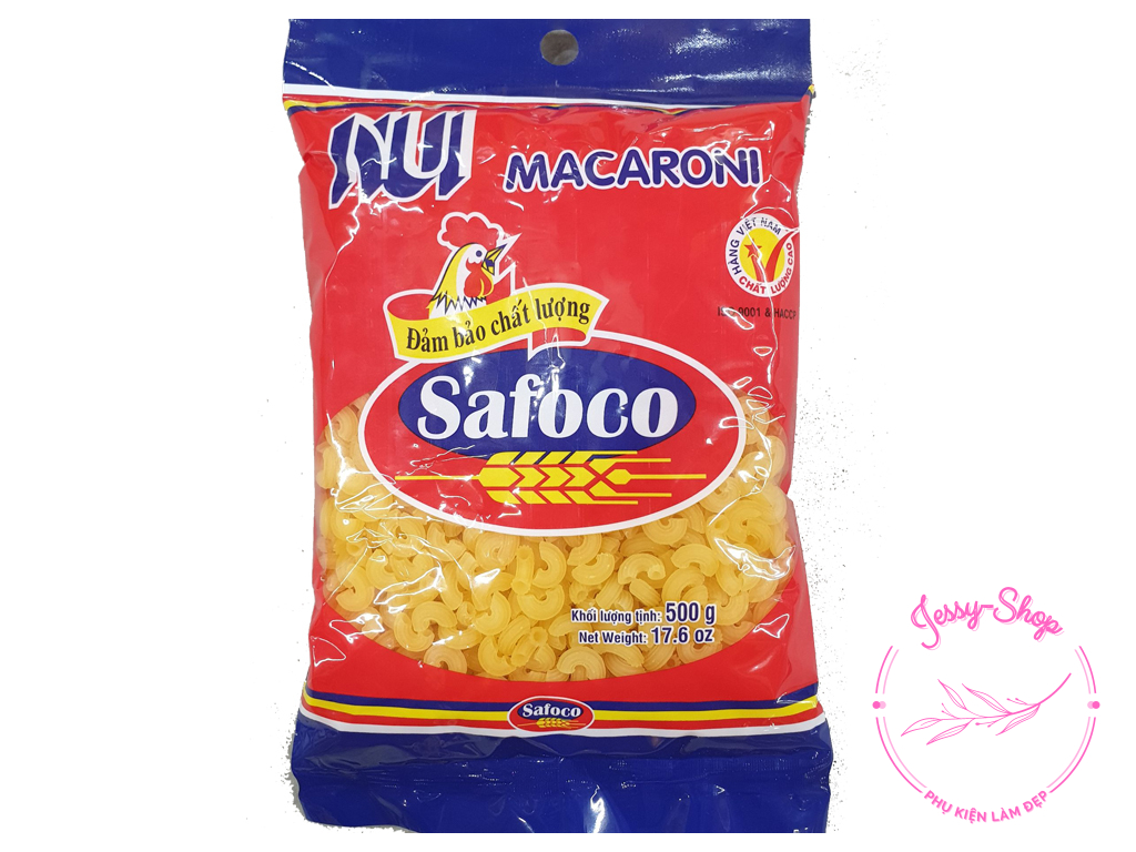 Nui ống ngắn hình c safoco gói 500g