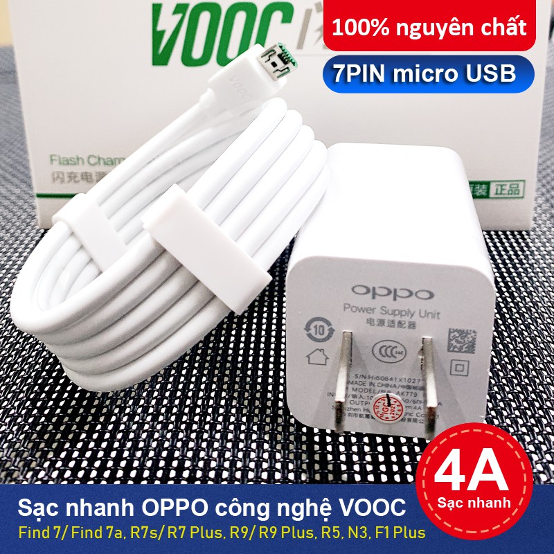 Bộ sạc nhanh oppo f9,f11,r15,r17,f3 plus,r7s,r7+ chính hãng | bộ sạc oppo 4a bảo hành 12 tháng