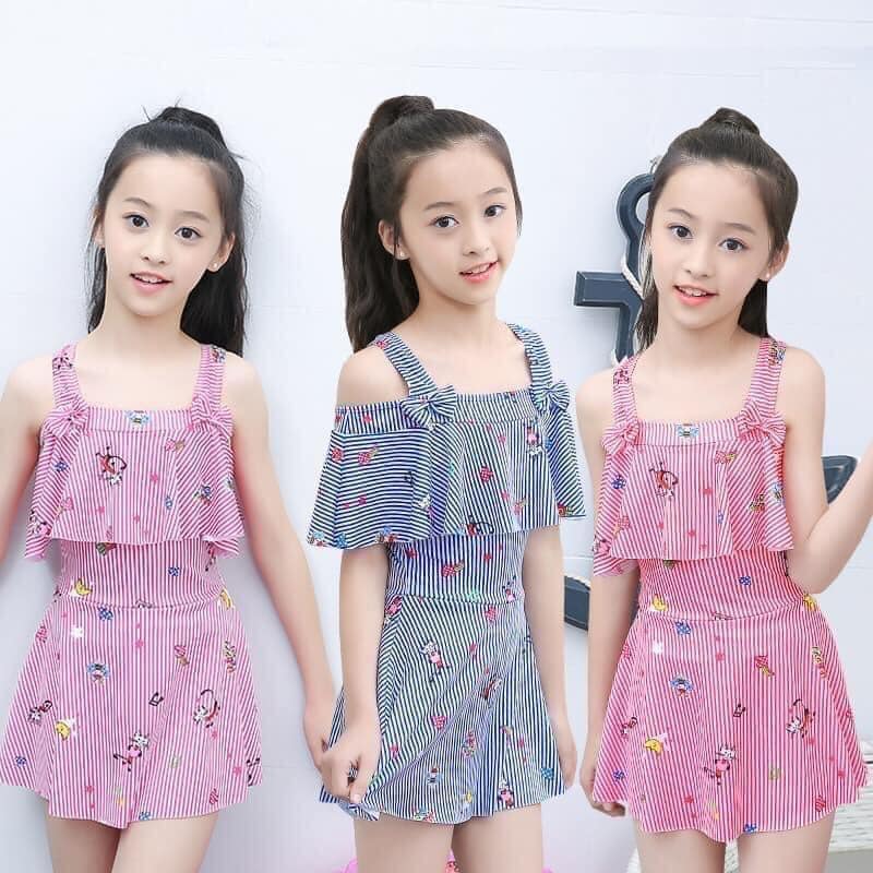 Đồ bơi bé gái từ 10kg đến 30kg - Bikini liền thân cho bé gái-Bộ tắm biển cho bé-bộ bơi liền thân cho bé gái-váy đi biển cho bé-bộ đi biển siêu đẹp cho bé