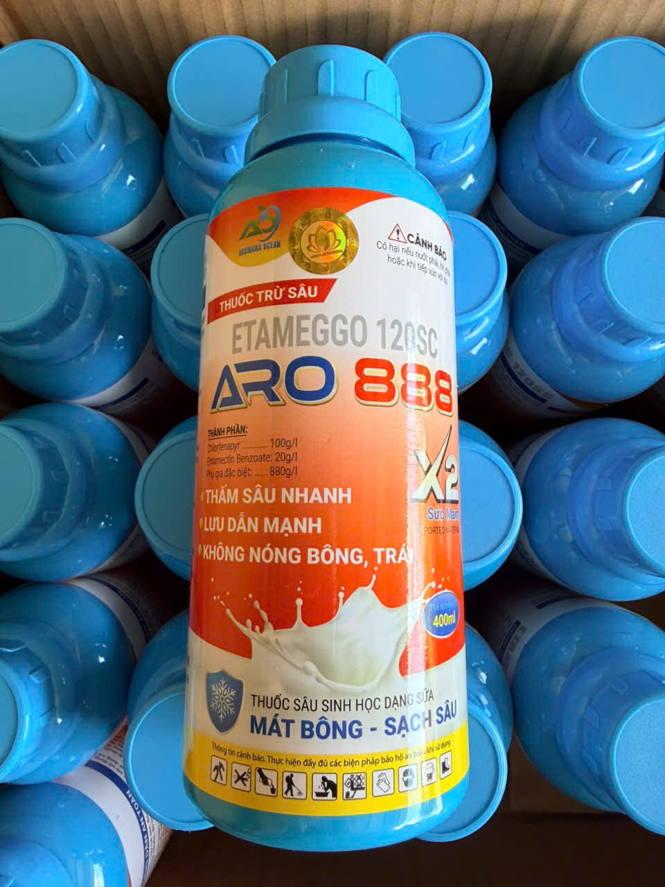 THUỐC TRỪ SÂU ARO888 ( ETAMEGGO 120SC ) –  sâu khoang, sâu tơ, sâu đục thân, sâu xanh da láng, sâu vẽ bùa, nhện đỏ
