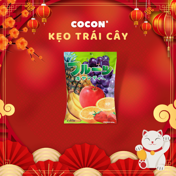 Kẹo trái cây cocon fruit candy 140g