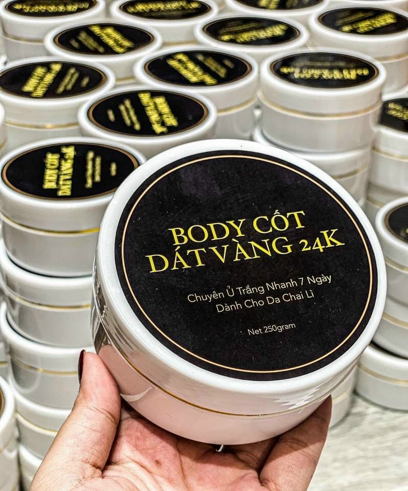 Body cốt dát vàng 24k chuyên ủ trắng dành cho da chai lì trắng cấp tốc sau 7 ngày