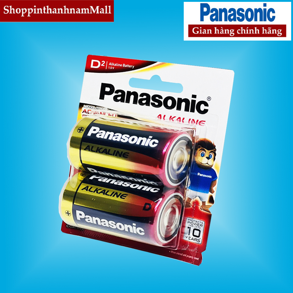 Pin đại panasonic cao cấp alkaline lr20t vỉ 2 viên chính hãng