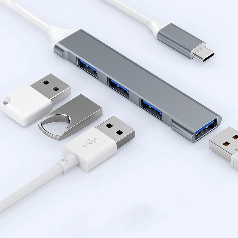 Bộ chia 4 cổng usb 3.0 bộ chia cổng hub usb và hub type c đa năng tiện dụng cho pc laptop