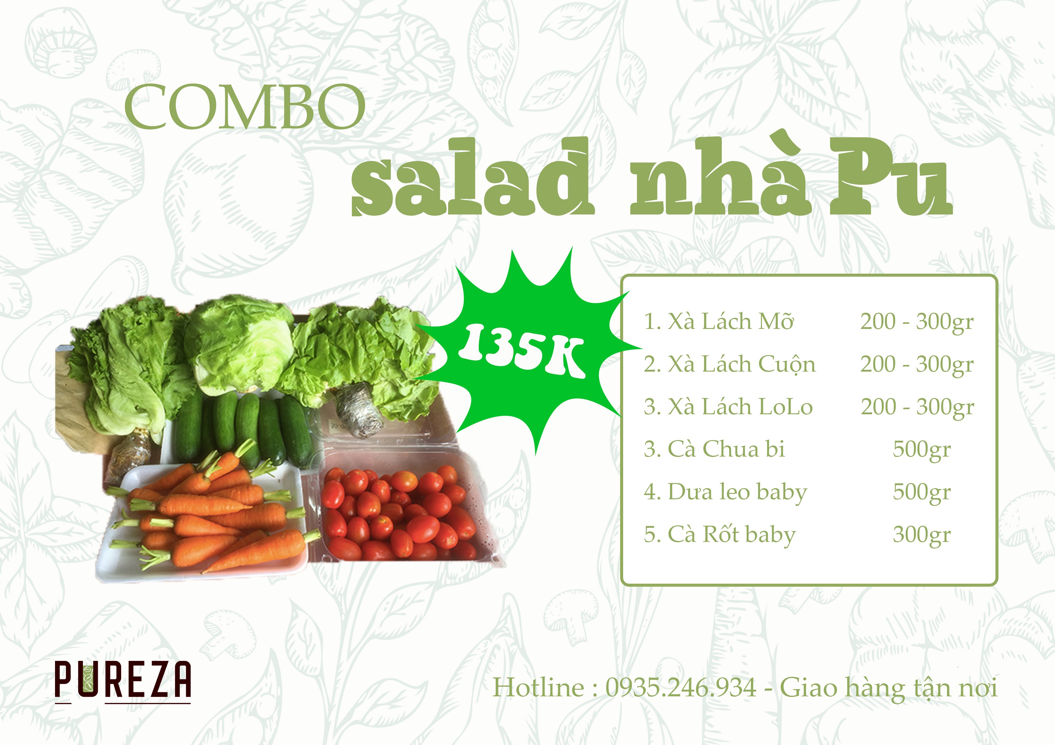 Combo Salad Nhà PU (Giao tại Đà Nẵng)