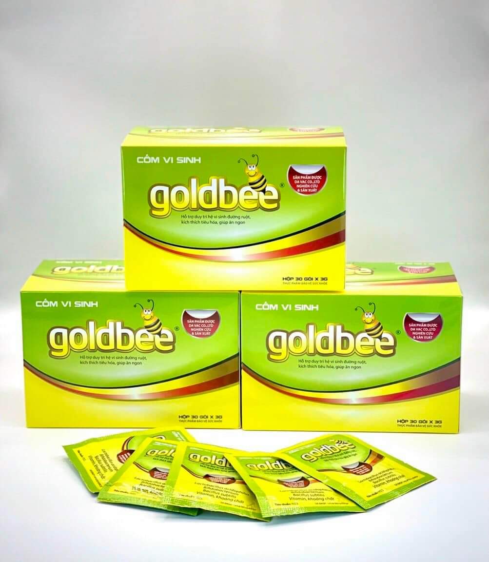 Cốm vi sinh goldbee giúp tăng cường tiêu hóa,hỗ trợ ăn ngon cải thiện tiêu hóa hộp 30 gói cốm