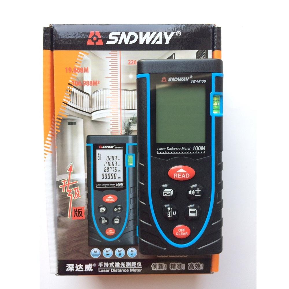 Máy đo khoảng cách bằng tia laser sndway sw-m100 đo phạm vi tối đa 100m hàng đài loan độ chuẩn xác cao, nhanh gọn tiện lợi, thước đo khoảng cách bằng tia laser sndway sw-m100, thước laze