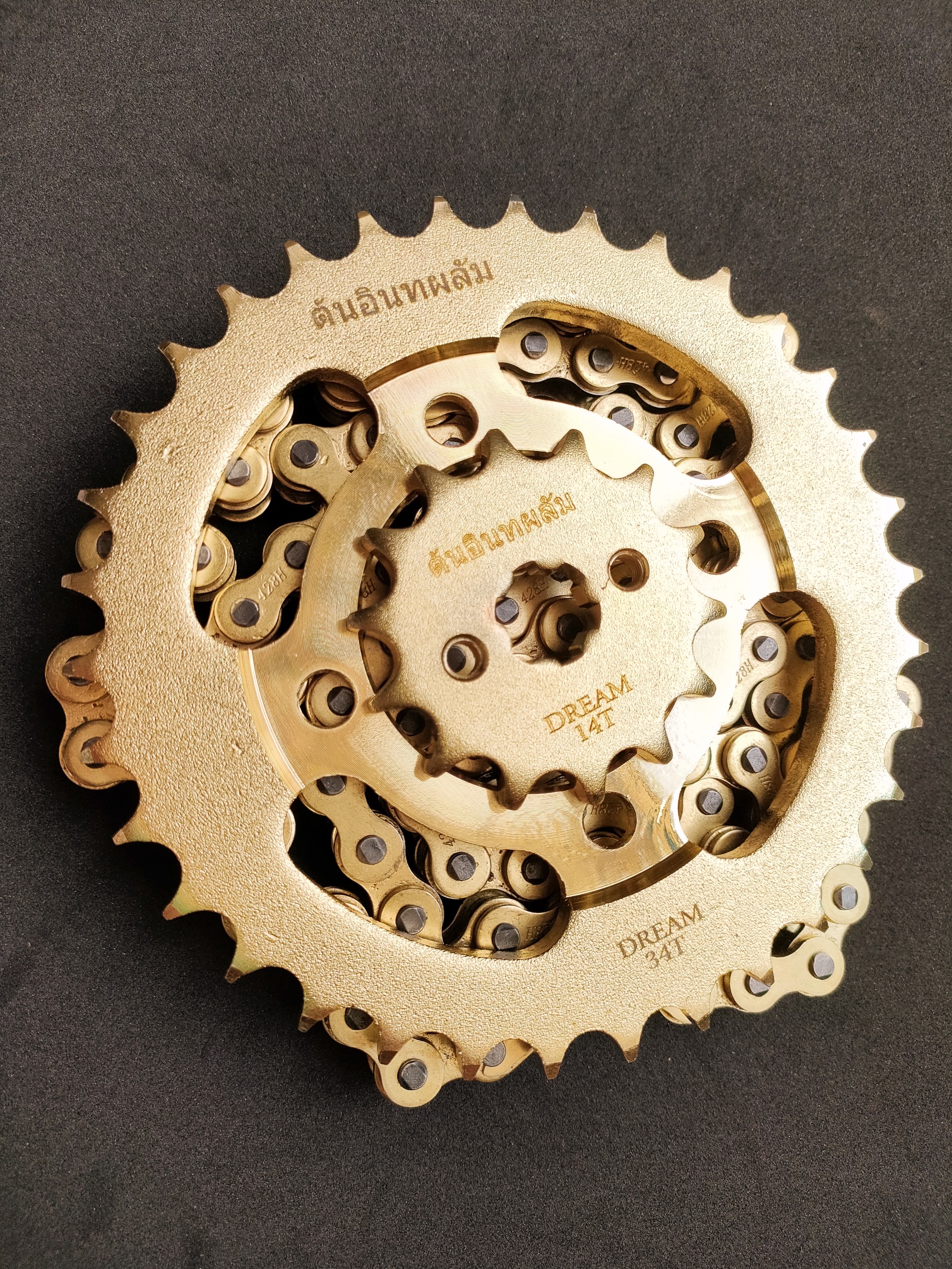 Nhông Sên Dĩa Dream Xi Vàng- Dĩa 34T