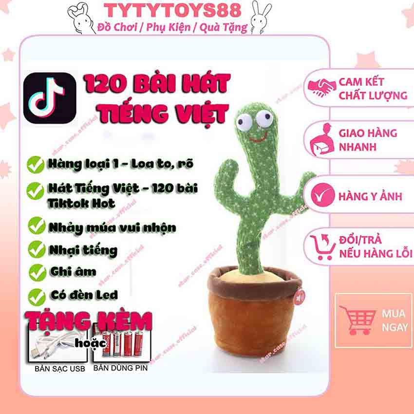 [ Quà 20K] Xương rồng nhảy múa biết nói nhại giọng tiếng việt 120 bài hát giá rẻ ,Tytytoy88 ,SP000873 ,biết hát biết nhảy vui nhộn cho bé, tặng móc khóc gấu bông trị giá 20K