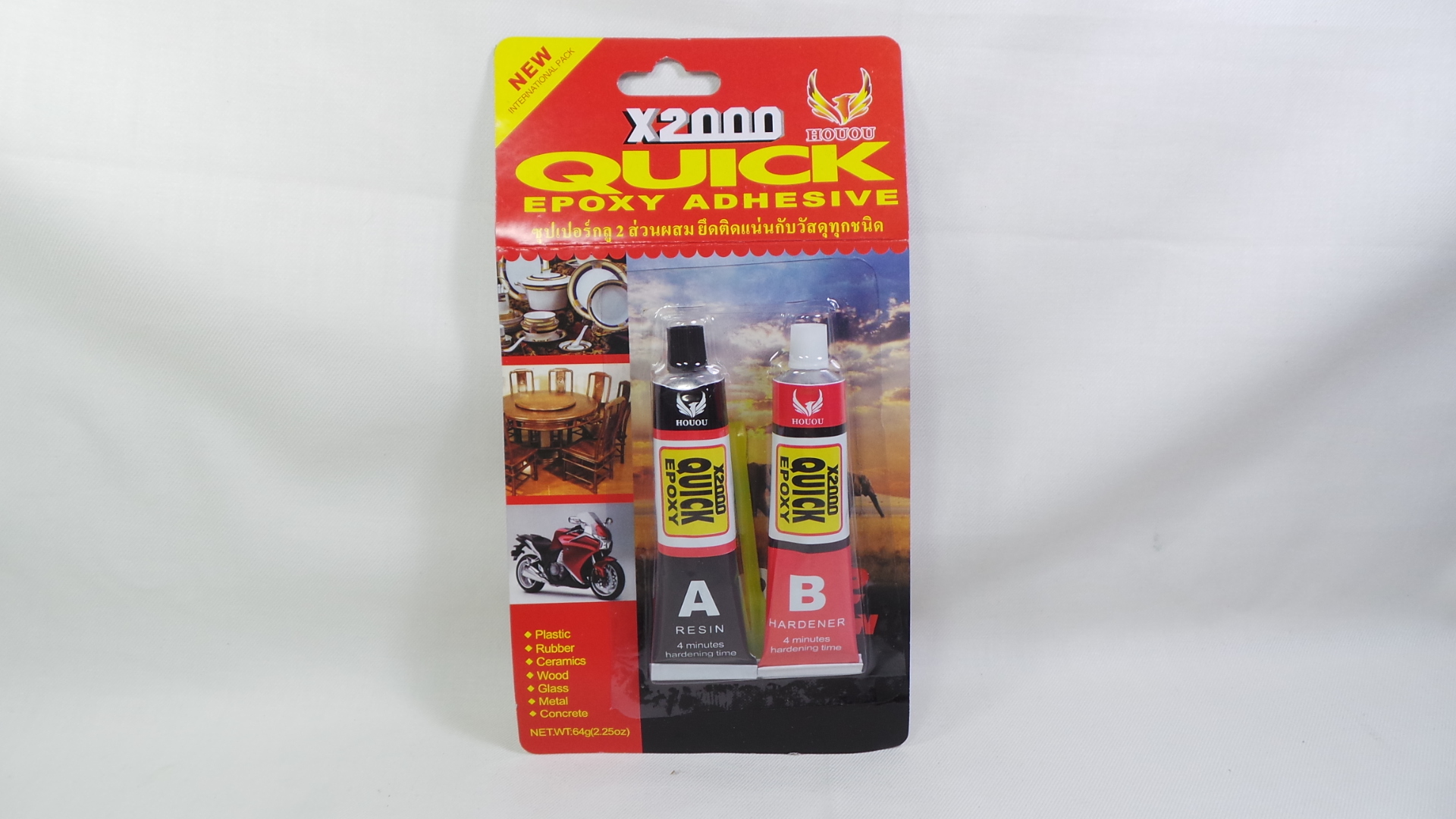 Keo AB keo dán sắt 2 thành phần quick epoxy adhesive 64gr X2000 Thái Lan