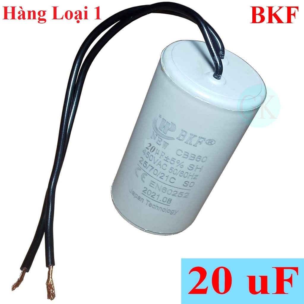 Tụ 20uf bkf 450vac 50/60hz hàng loại 1