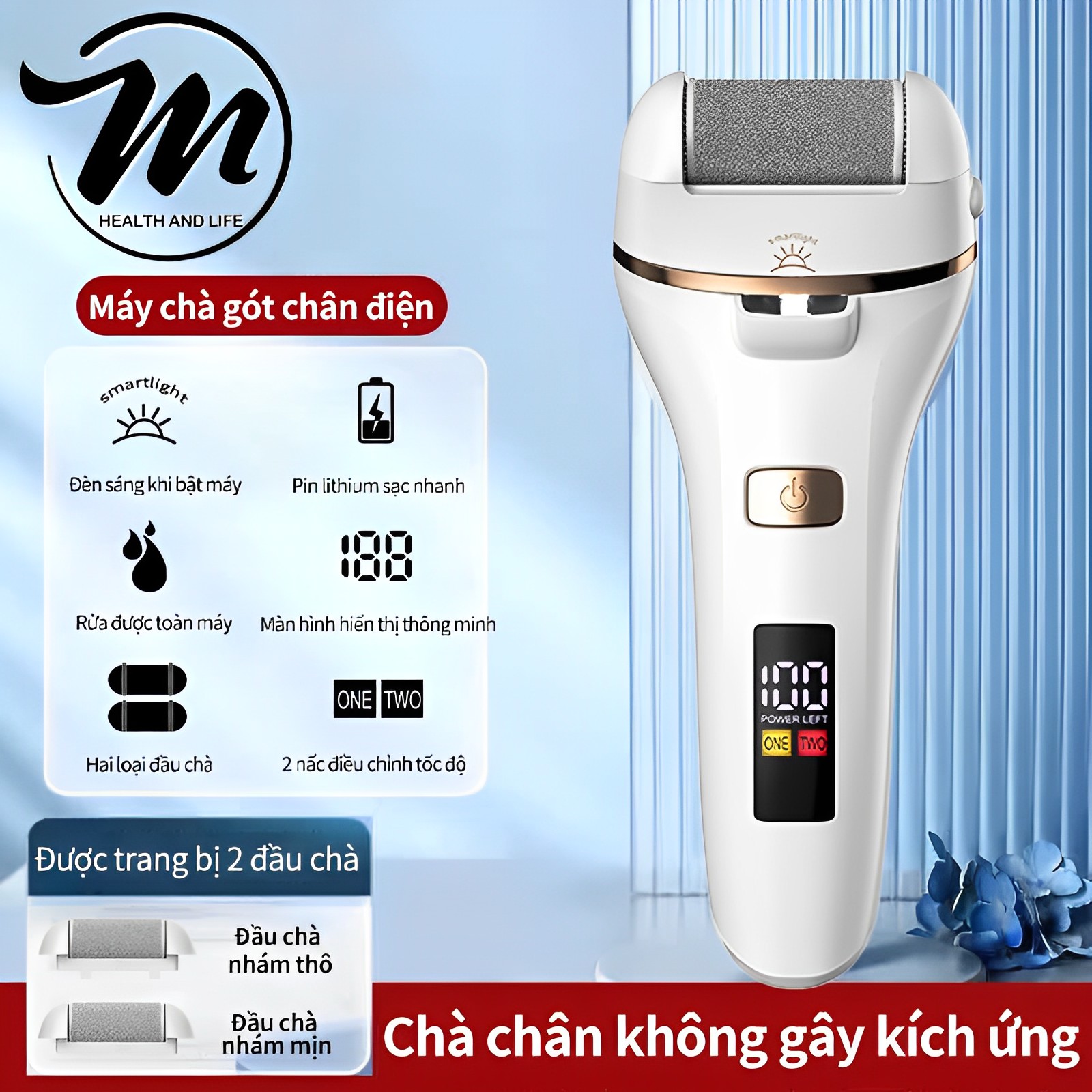 Máy chà gót chân máy tẩy da chết chân tự động hút bụi cọ gót chân khô nứt vết chai chân massage chân nhỏ gọn tiện lợi