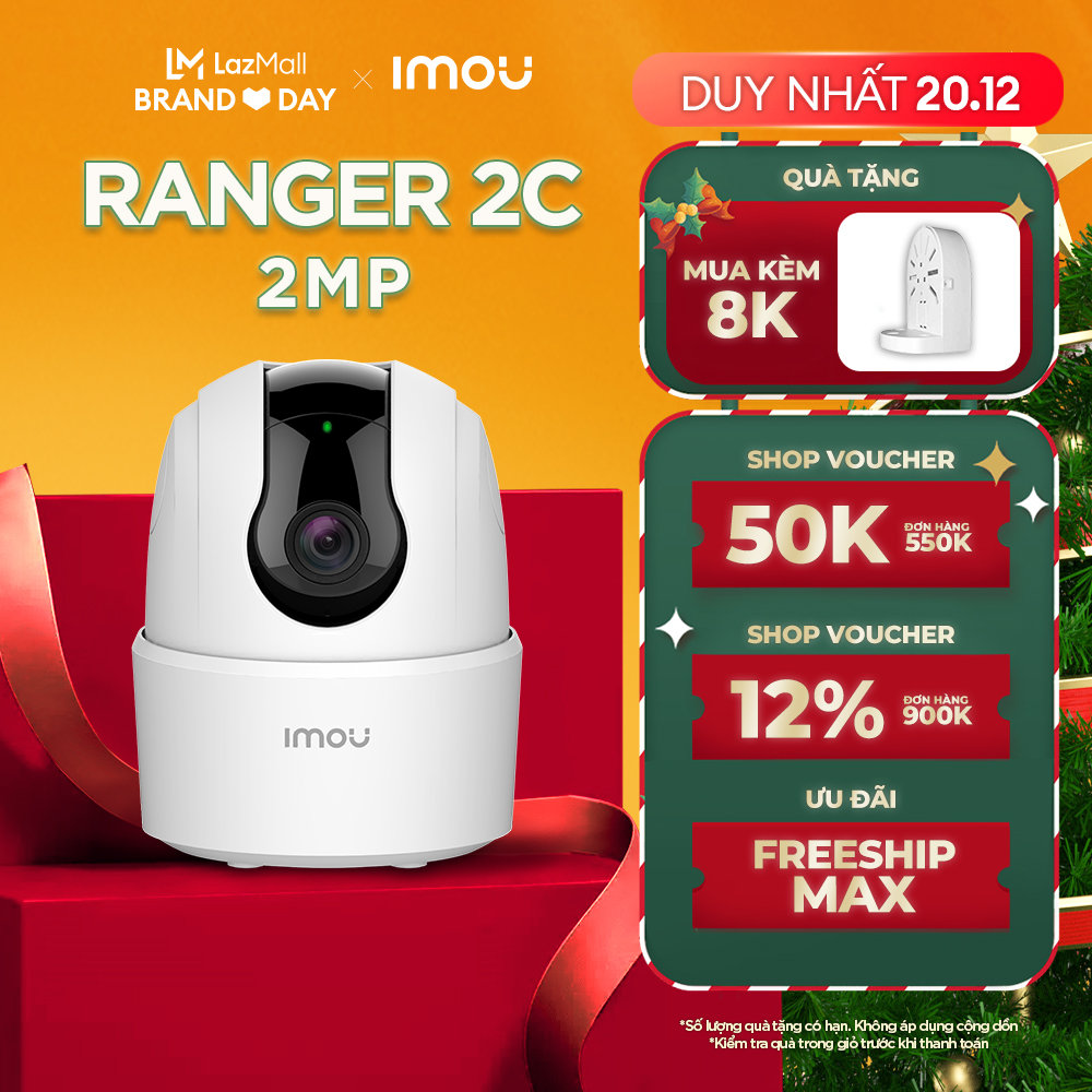 Duy nhất 20.12Camera Wifi trong nhà Imou Ranger 2C I Đàm thoại 2 chiều I Xoay toàn cảnh 360 I Bảo hành 2 năm I TA22CP