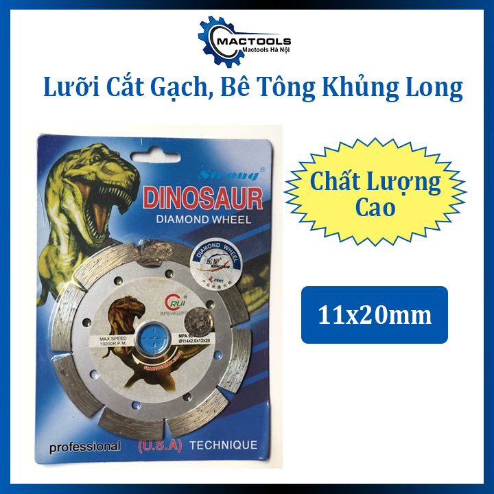 Lưỡi cắt gạch khủng long, lưỡi cưa cắt gạch bêtông 110mm x 20mm
