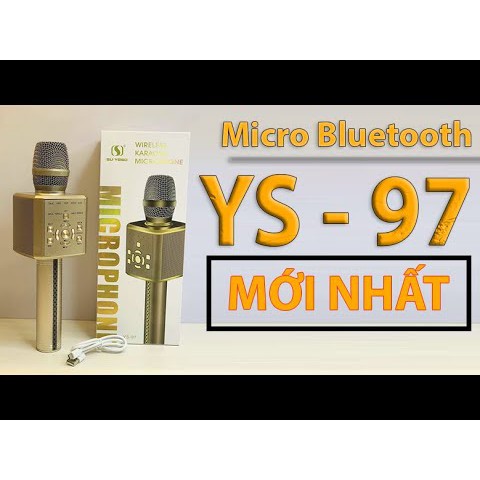 Micro YS-97 Mic Karaoke Bluetooth Tích Hợp Live Stream Sound Card 3 In 1 Cao Cấp