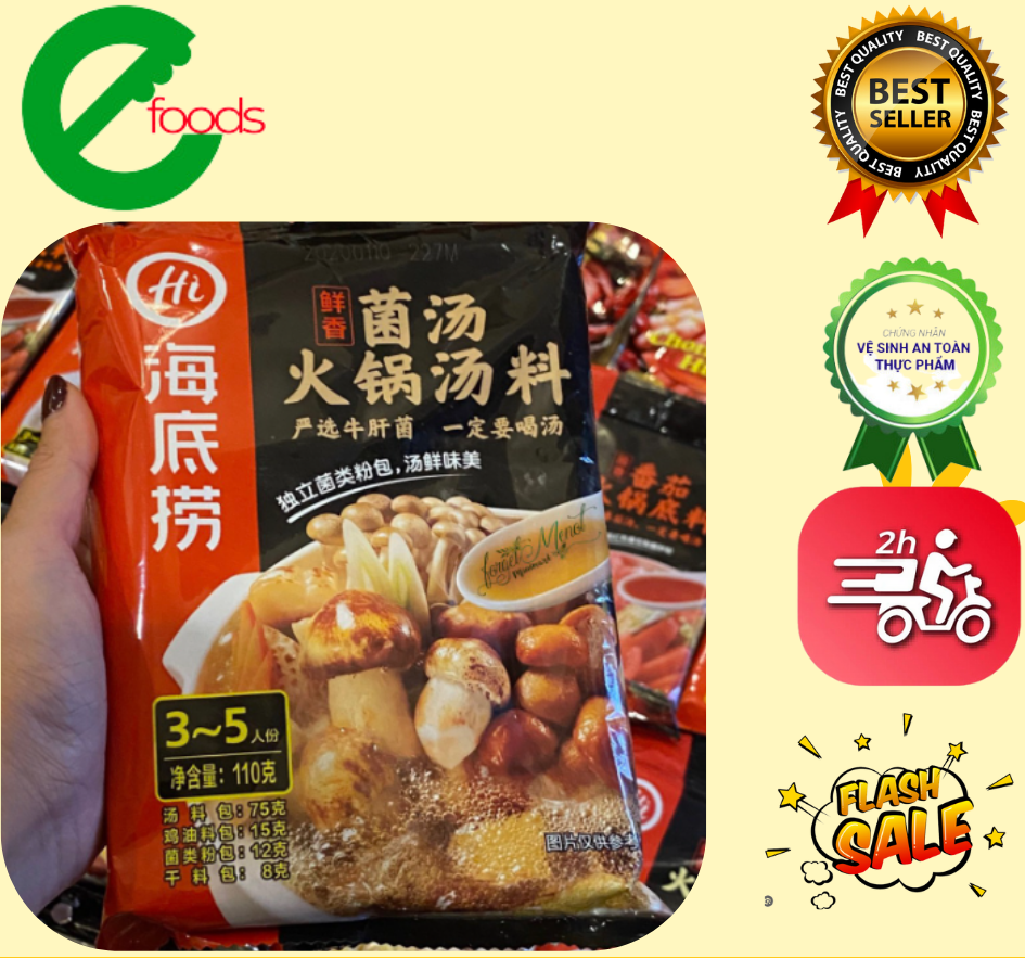 Cốt lẩu nấm hadilao 100g -110g siêu ngon