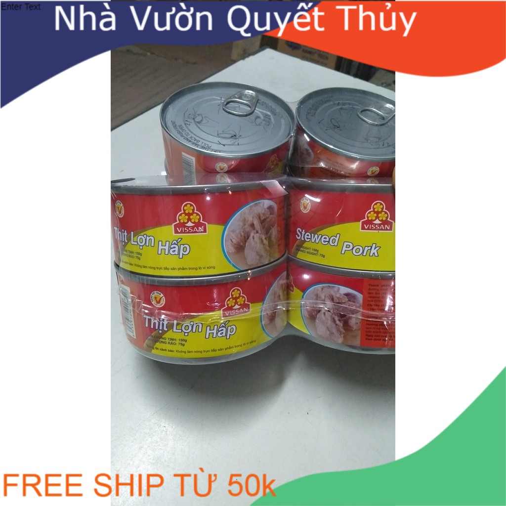 Thịt lợn hấp đóng hộp 150g hàng vissan