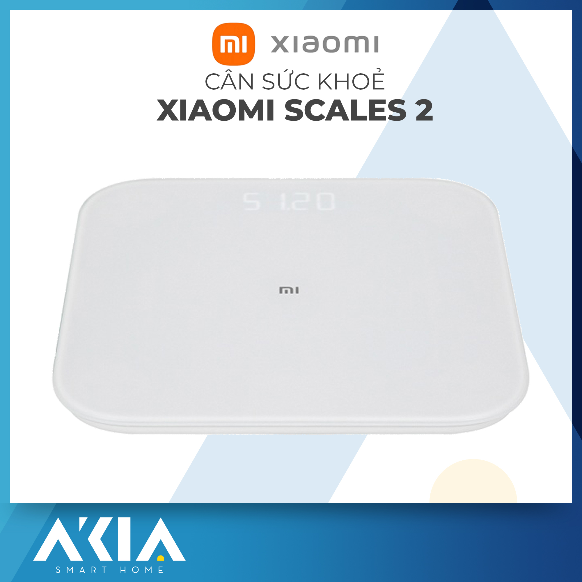 Cân Xiaomi Mi Smart Scale 2 - Cân điện tử tích hợp Bluetooth 5.0 - có màn hình LED cảm biến ánh sáng - Có thể cân lên đến 150kg