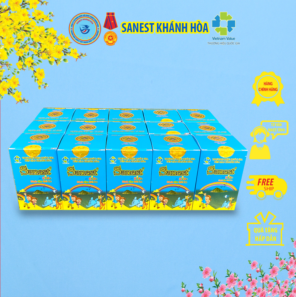 Nước yến sào khánh hòa sanest trẻ em 62ml