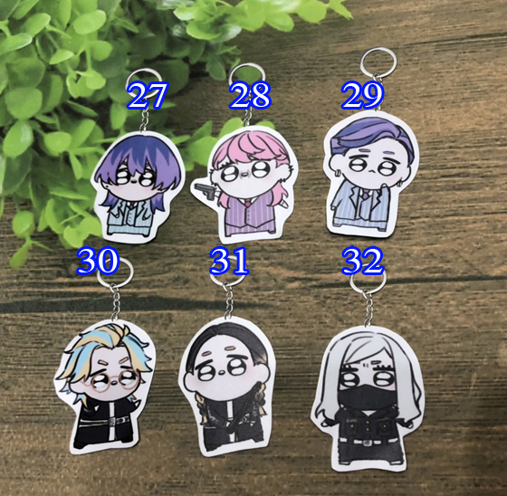 Móc khóa Takemichi,Mikey,Draken,Anh Em Haitani,Anh Em Kawata,Baji,Inui Seishu,Izana,Ran TokyoRevengerss mẫu 01
