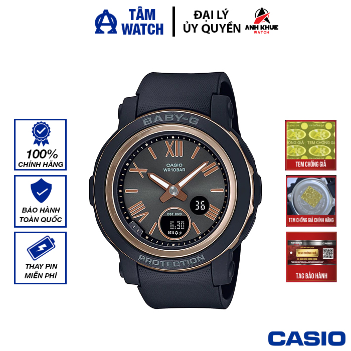 Đồng hồ nữ dây nhựa casio baby-g chính hãng anh khuê bga-290-1adr