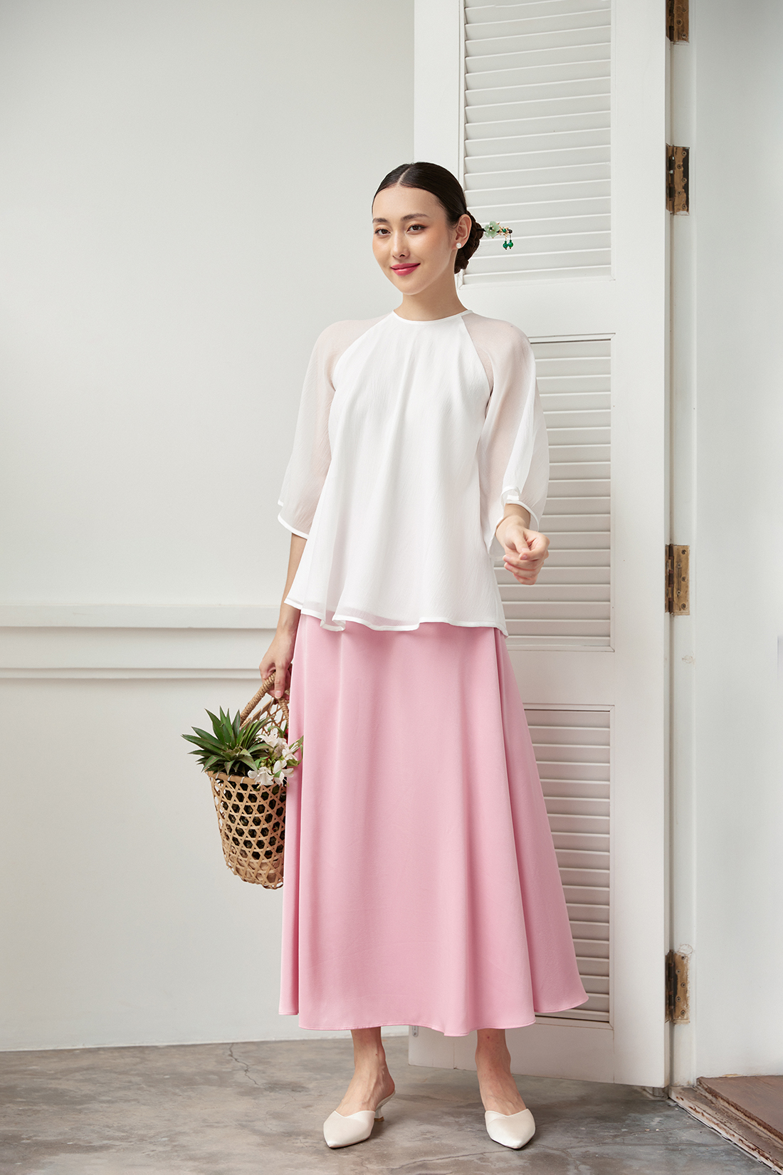 Nosbyn - chân váy lụa xoè - n311-s001