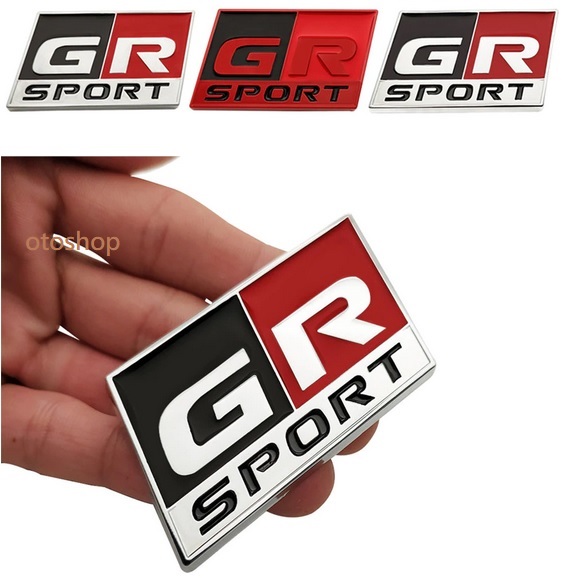 Tem chữ logo gr sport dán trang trí xe ô tô
