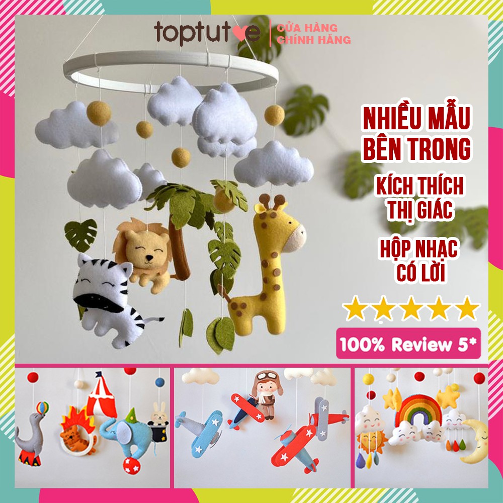 Treo nôi cũi, xe đẩy kích thích thị giác cho bé { MIỄN PHÍ THÊU TÊN CHO BÉ }