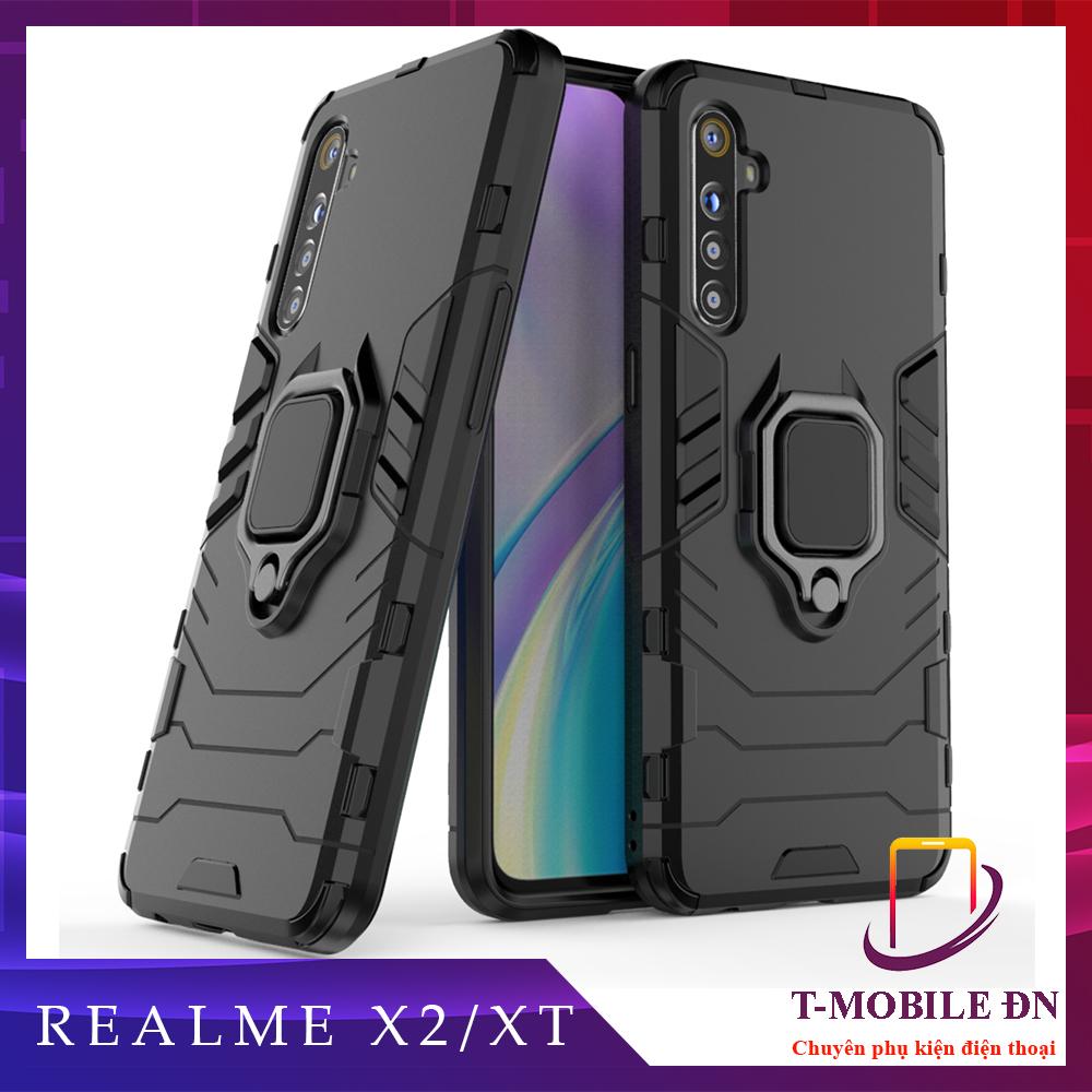 Ốp lưng Realme X2 / Realme XT / Realme XT 730G chống sốc iron man kèm nhẫn ring chống xem video tiện lợi