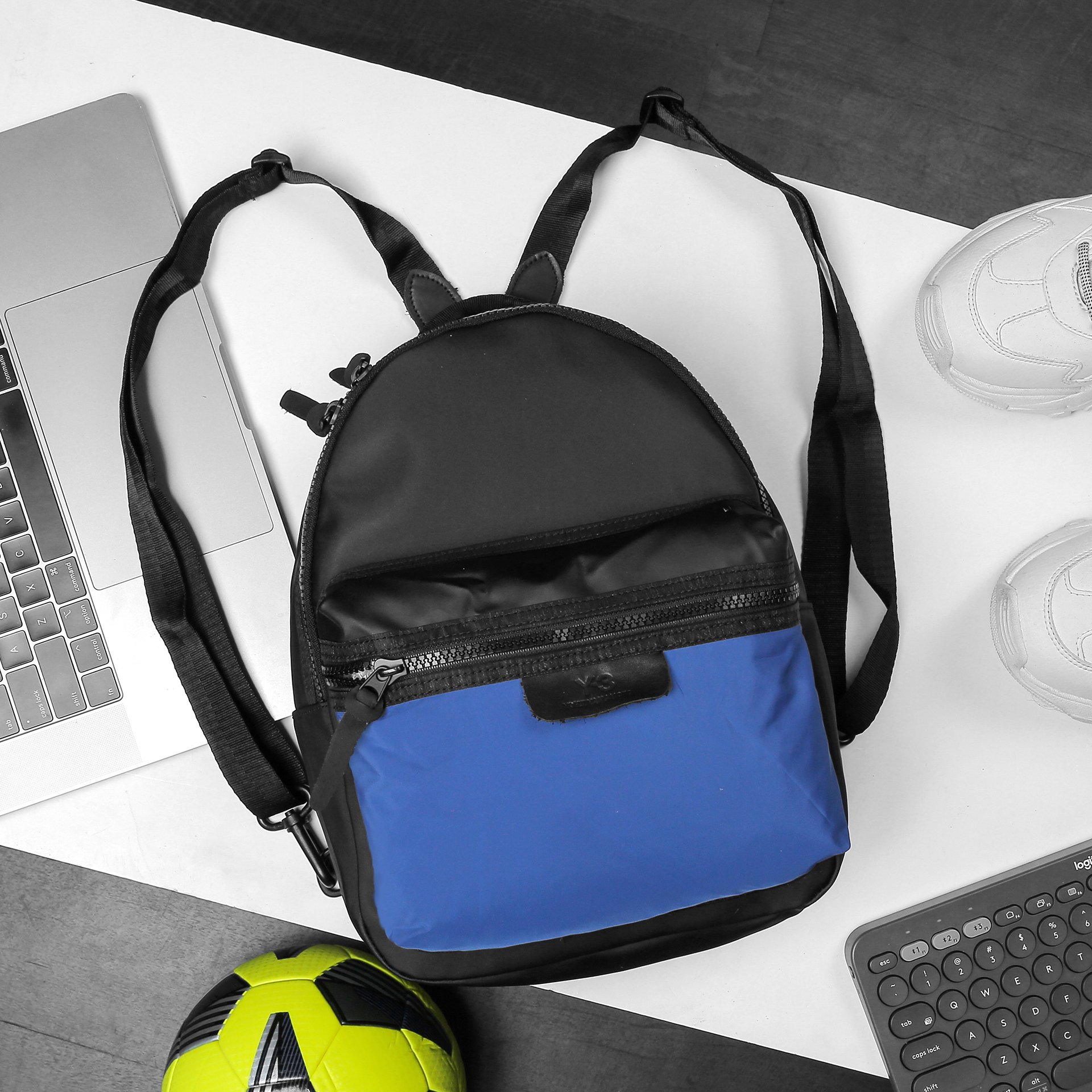 Balo mini nữ y3 backpack màu xanh