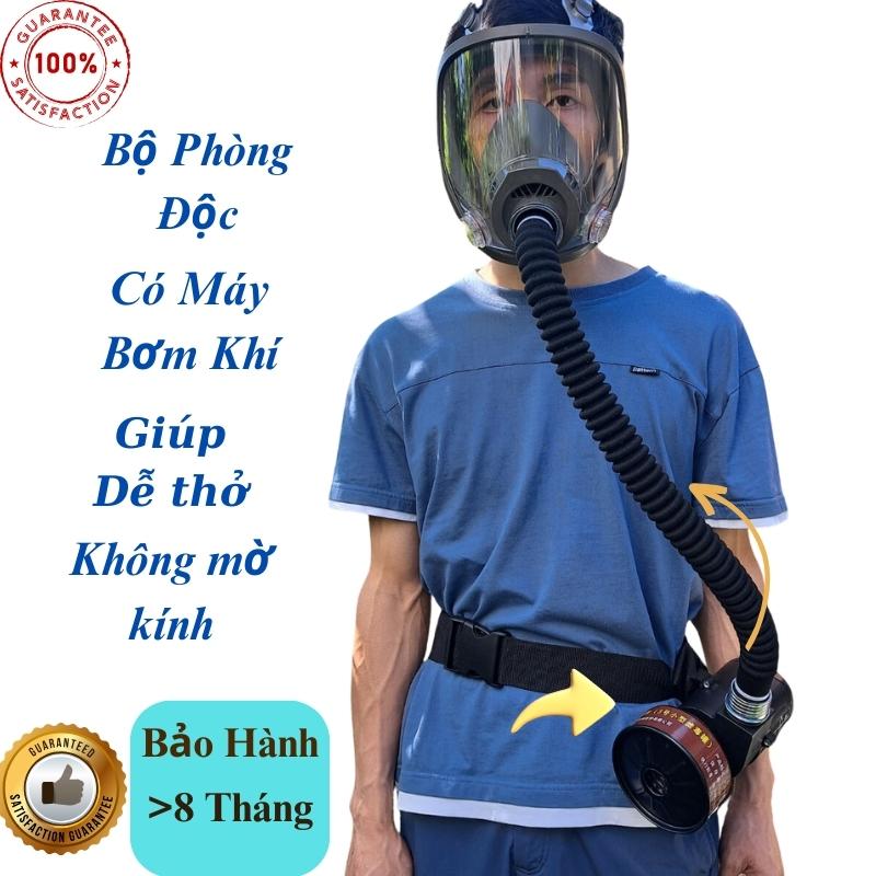 Bộ máy lọc độc chuyên dùng Phun SơnThuôc Trừ Sâu Giúp người đeo dễ thởKhông bị mồ hôi mờ hơi Kính.