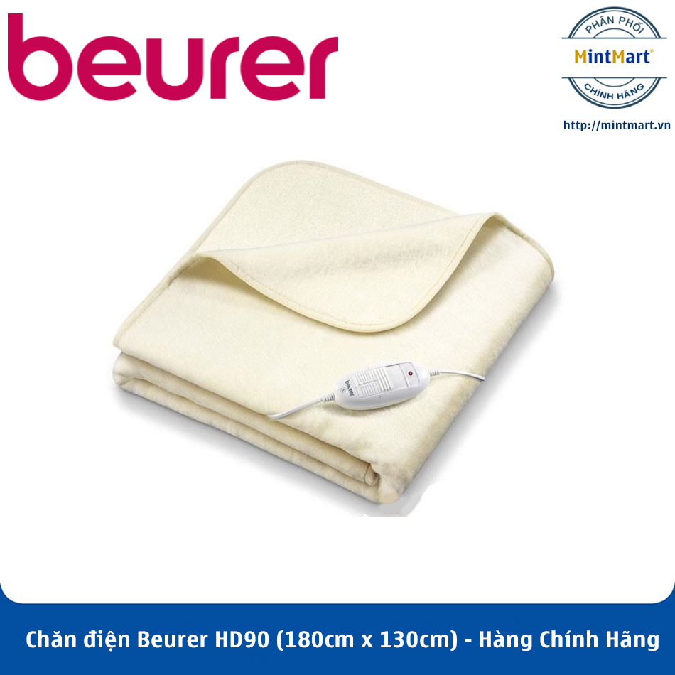 Chăn điện Beurer HD90 180cm x 130cm - Hàng Chính Hãng