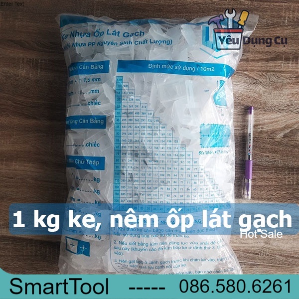 Túi 1 kg ke nêm cân bằng lát gạch 1mm, 1,5mm, 2mm, 2,5mm - kìm bóp dụng cụ phụ kiện ốp lát