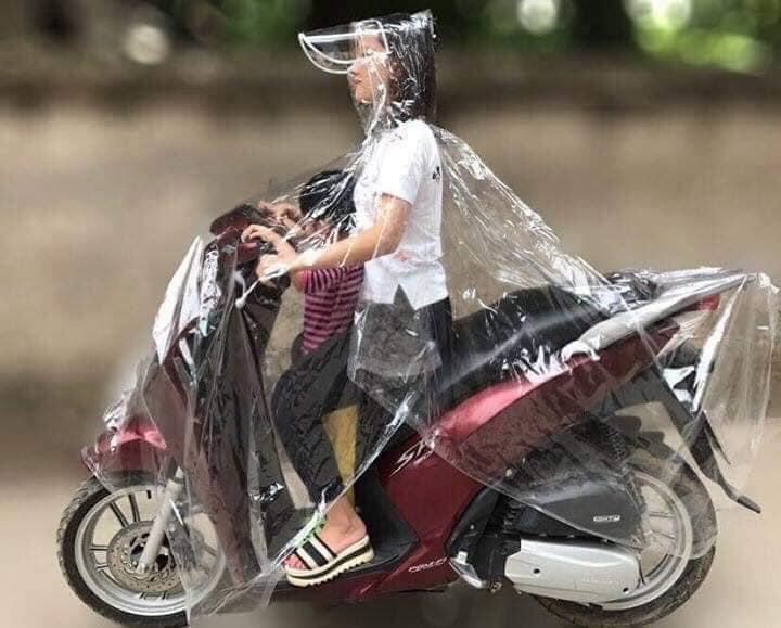 Áo mưa vi sinh trong suốt 1 đầu