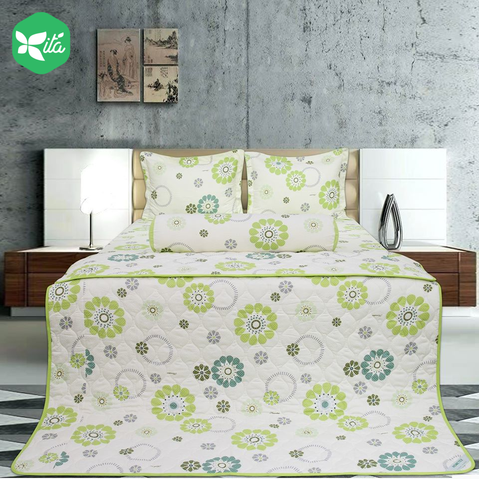 Bộ Mền Ga Gối, Bộ Chăn Ra Gối Cotton Hometex