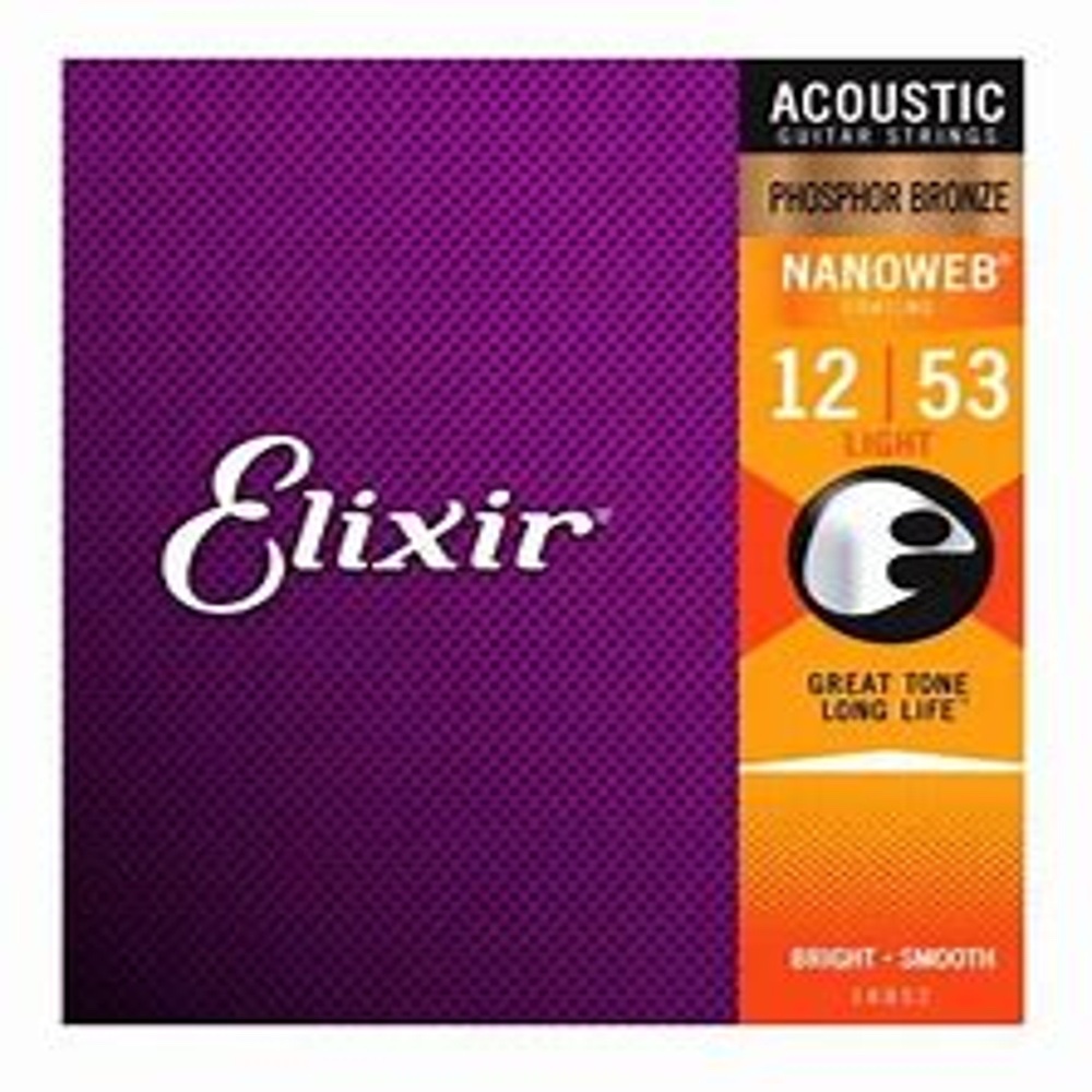 Dây Elixir Phosphor Bronze Nanoweb 12-53 (Light)