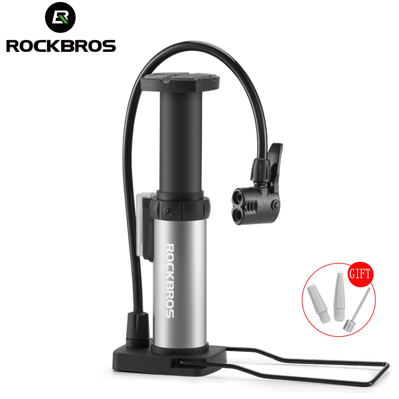 ROCKBROS bơm xe đạp bơm tay cầm tay bơm hơi xe đạp bơm xe đạp leo núi Xe đạp leo núi bơm 100PSI. Chân ay